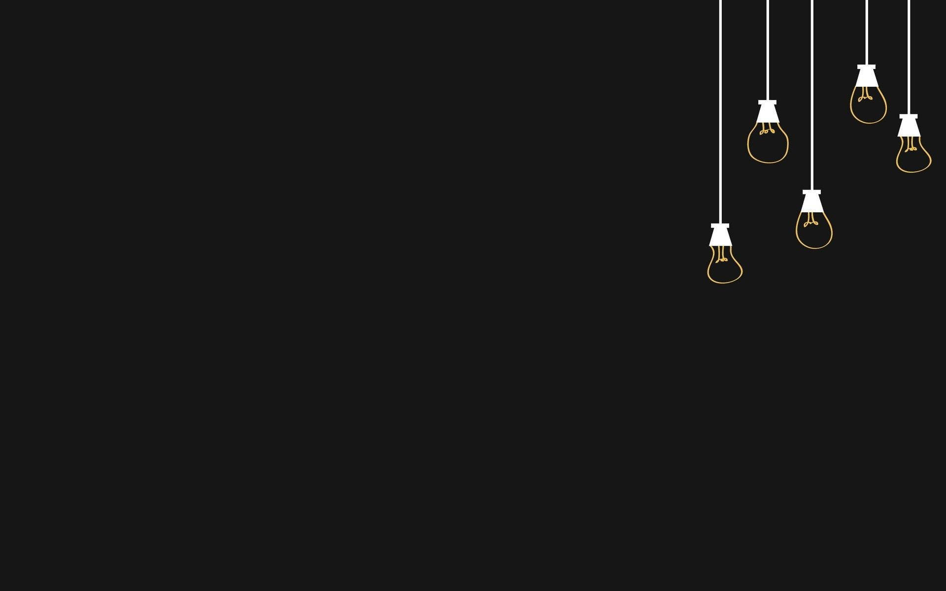 simple clean lightbulbs, minimalist light bulbs, thin wires, Full HD Desktop Wallpaper