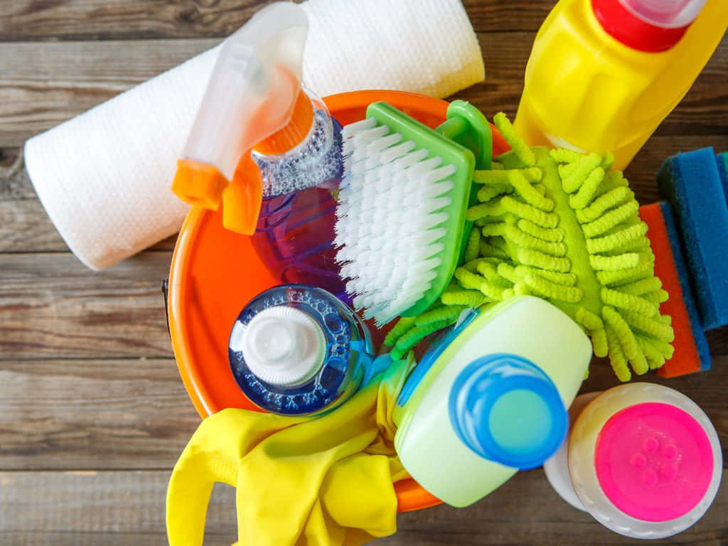 cleaning tools, brushes, sponges, SD Desktop Wallpaper