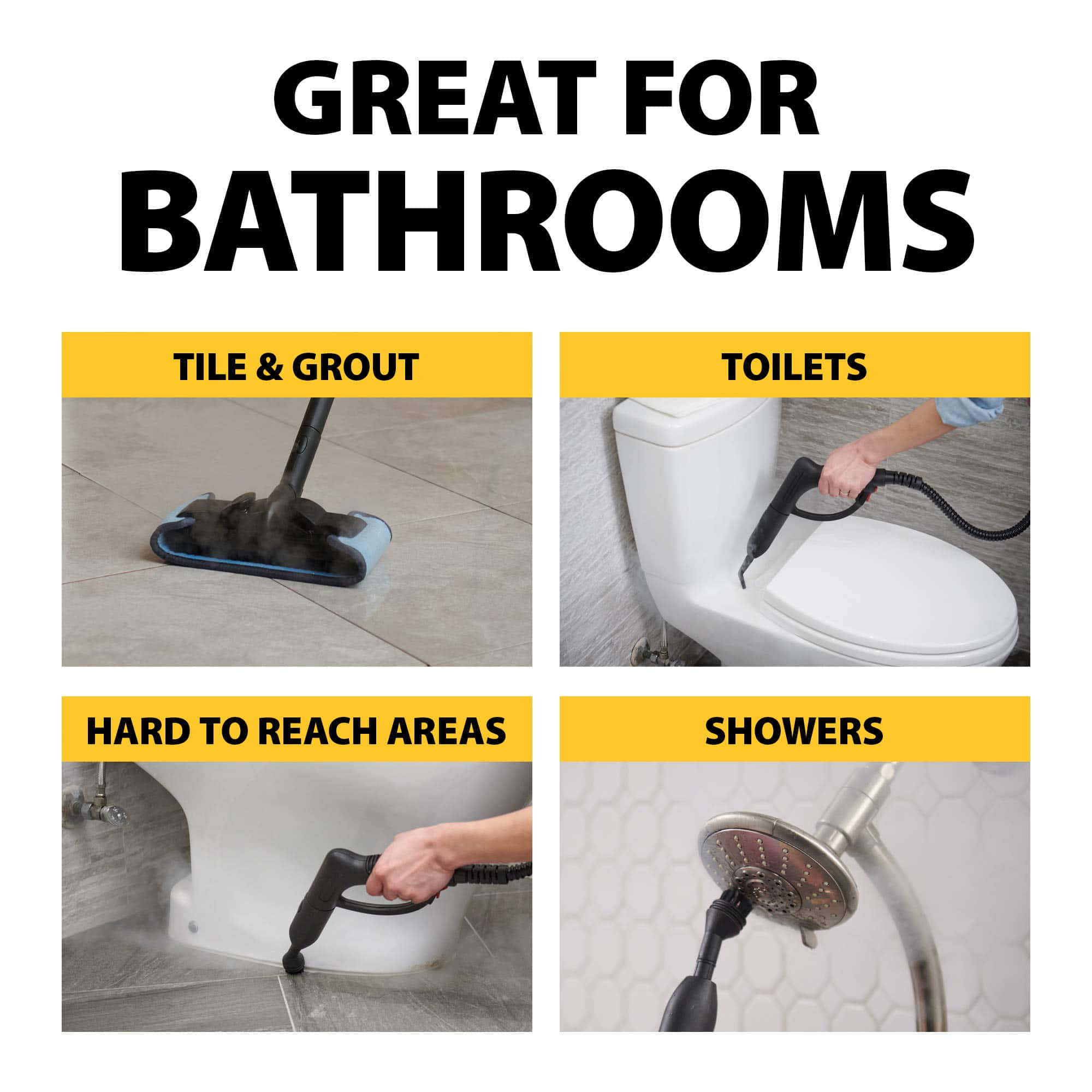 steam cleaner, bathroom surfaces, tile grout, Full HD Desktop Wallpaper