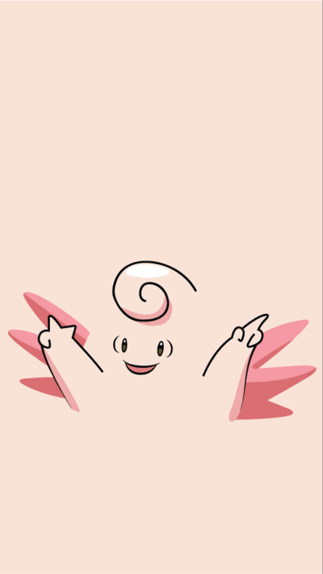 Clefairy, pink, spiral head, Full HD Phone Wallpaper