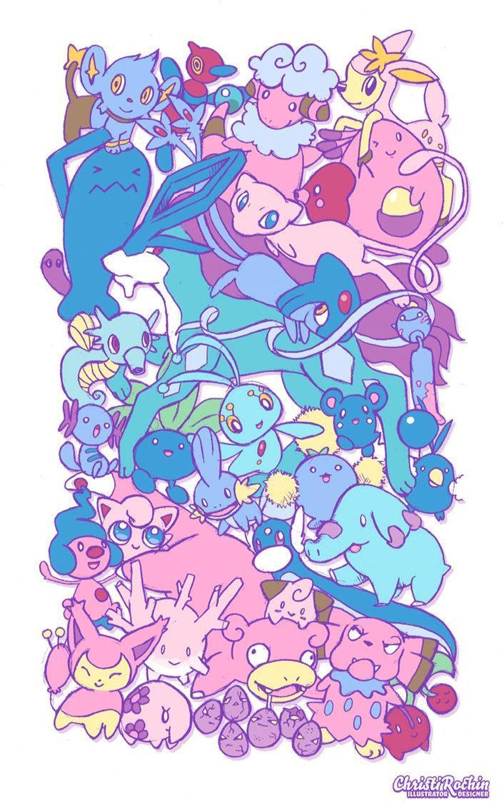 Clefairy, Baby Pokemon, anime-style, SD Phone Wallpaper