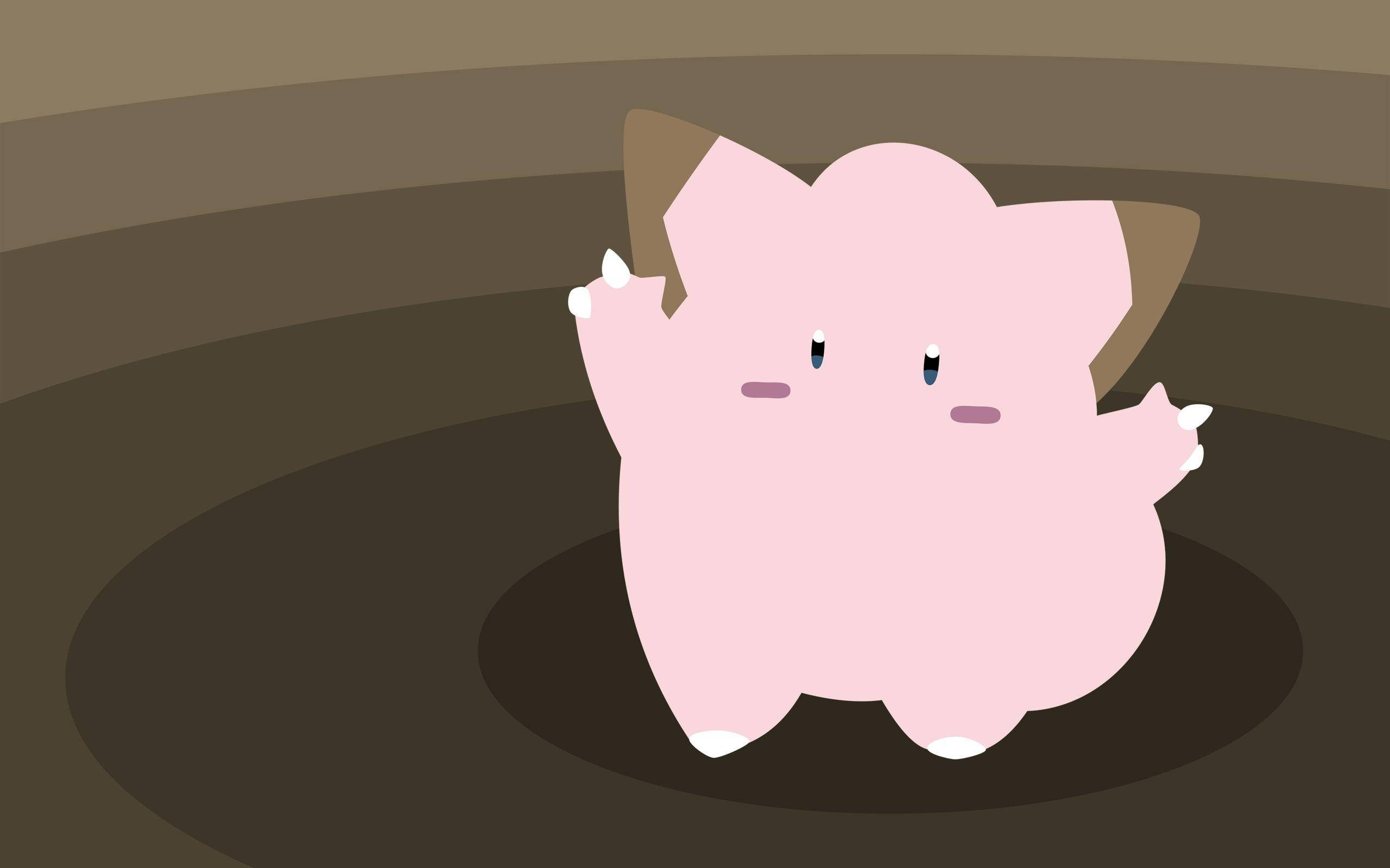Clefairy, pink, cartoon creature, 2K Desktop Wallpaper