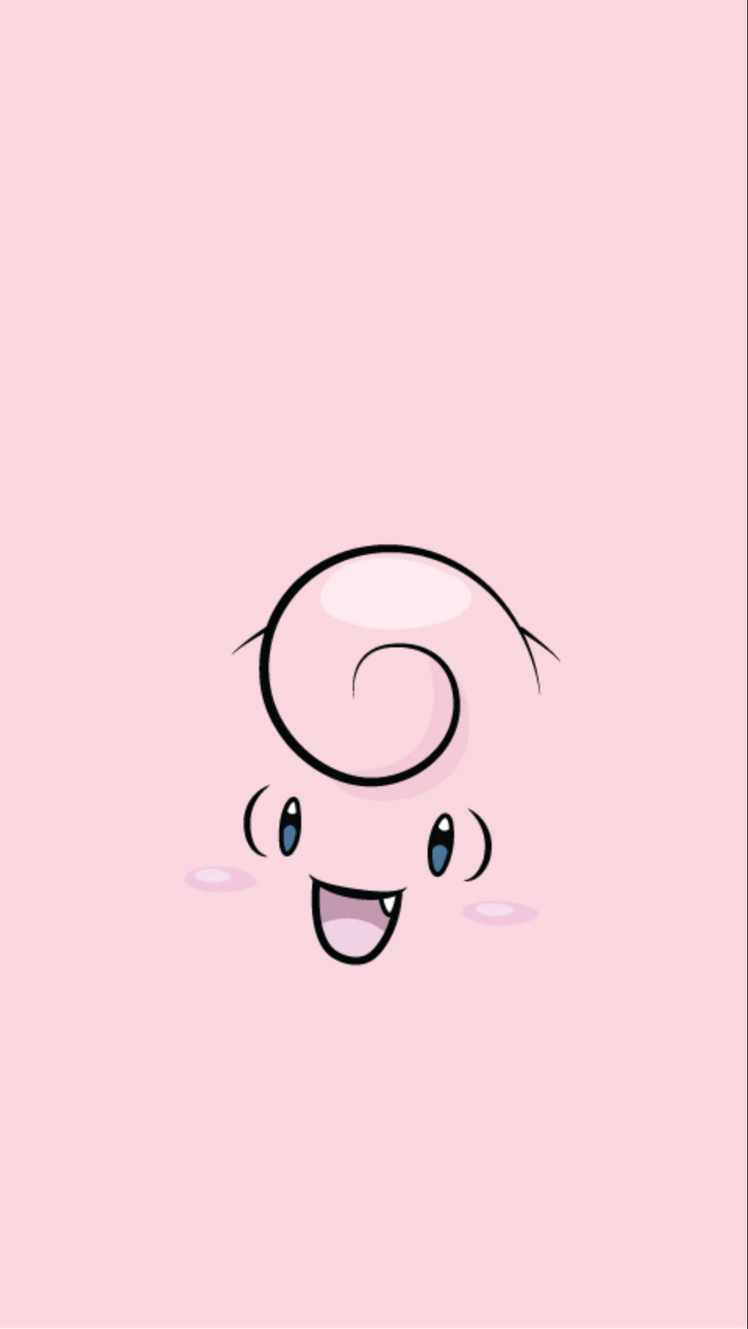 Clefairy, spiral head, big smile, Full HD Phone Wallpaper