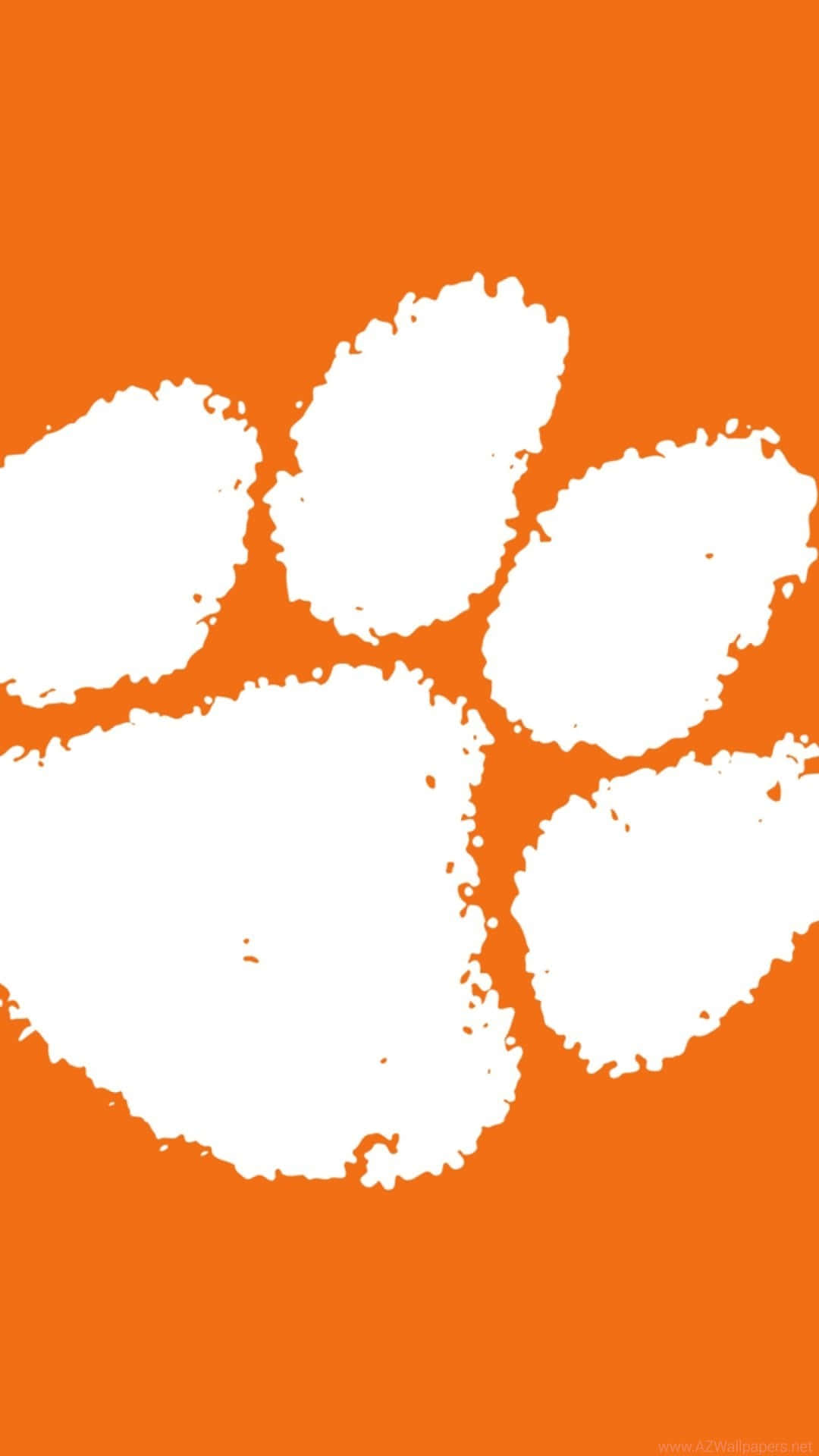 Clemson, iPhone, white tiger paw print, Full HD Phone Wallpaper
