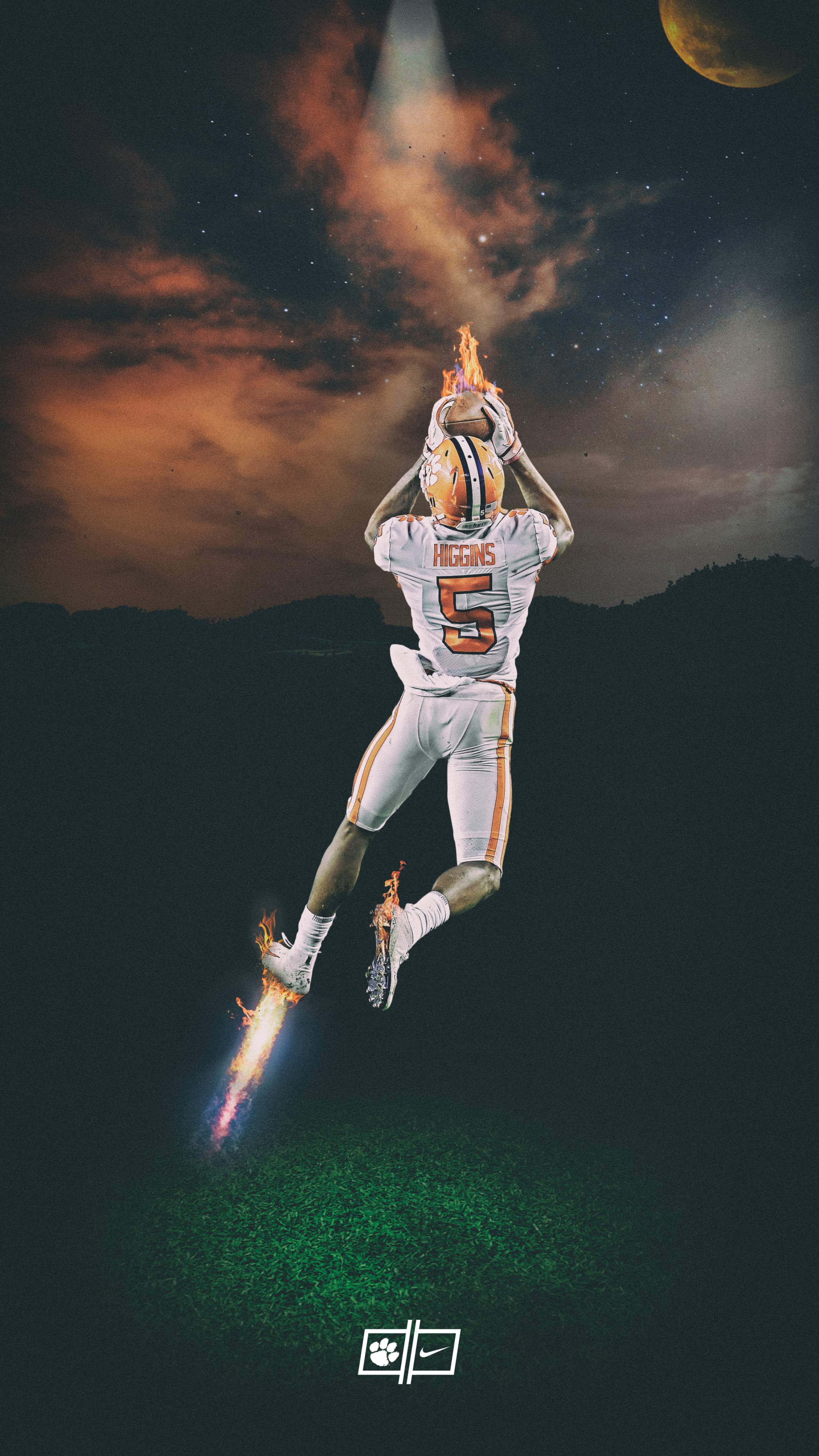 Clemson, iPhone, football player, 4K Phone Wallpaper