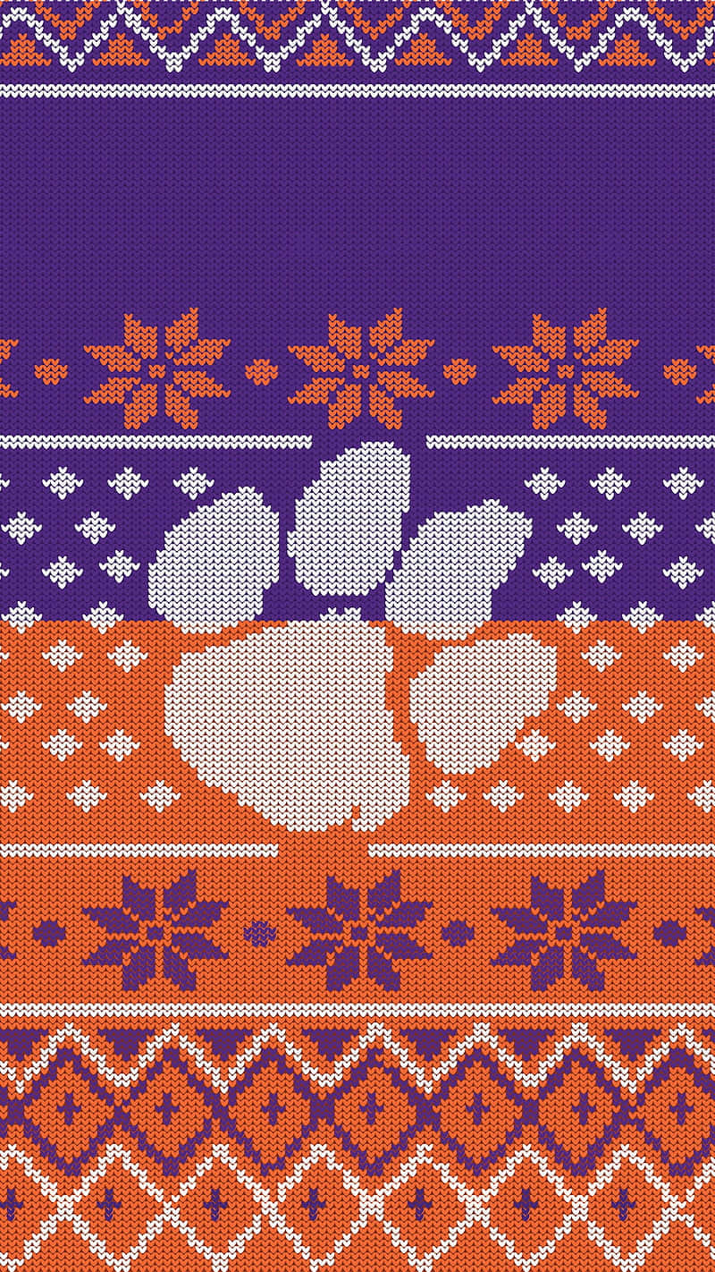 Clemson iPhone, purple, orange, HD Phone Wallpaper