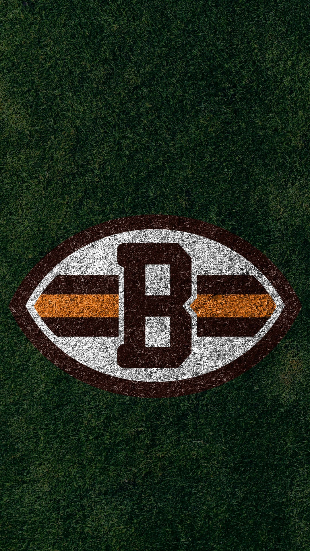 Cleveland Browns, logo, dark green turf, Full HD Phone Wallpaper