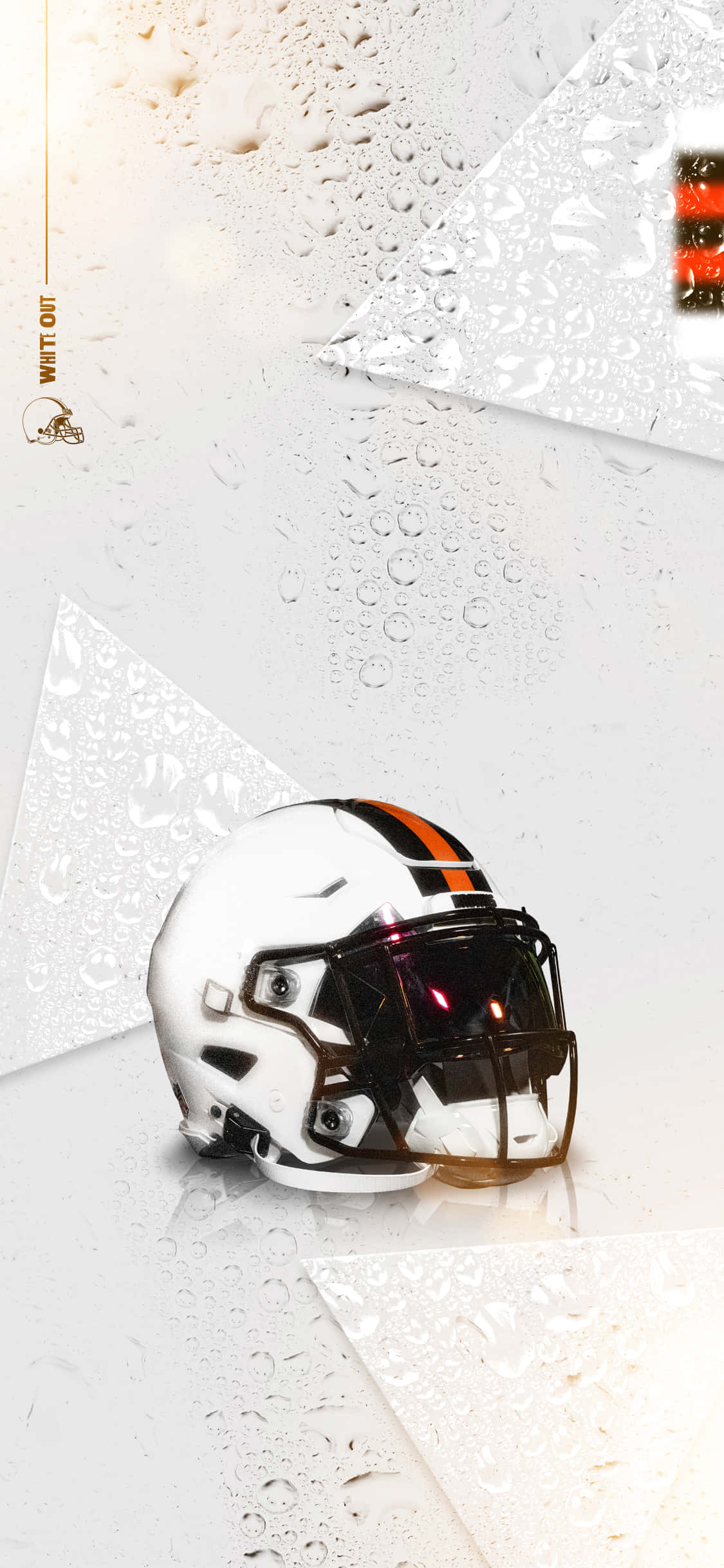 Cleveland Browns, helmet, white football helmet, Full HD Phone Wallpaper