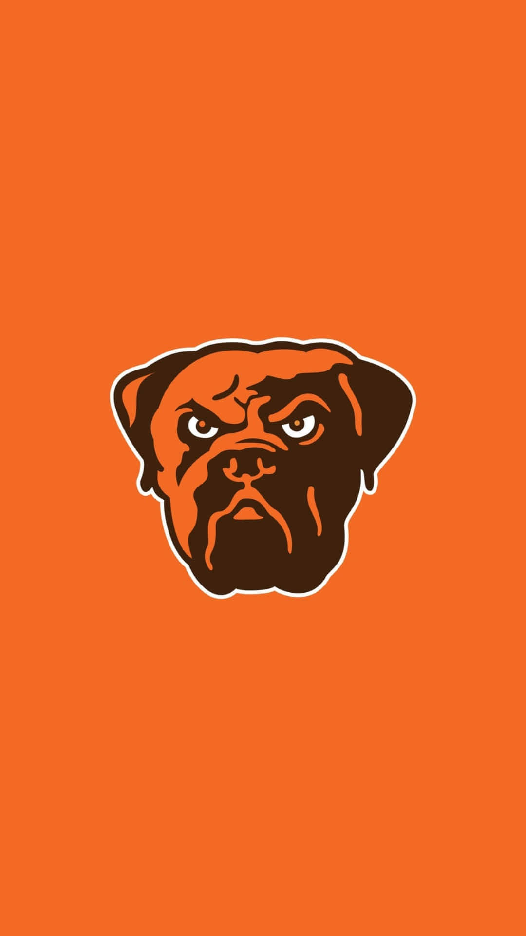Cleveland Browns, mascot, brown bulldog head, Full HD Phone Wallpaper
