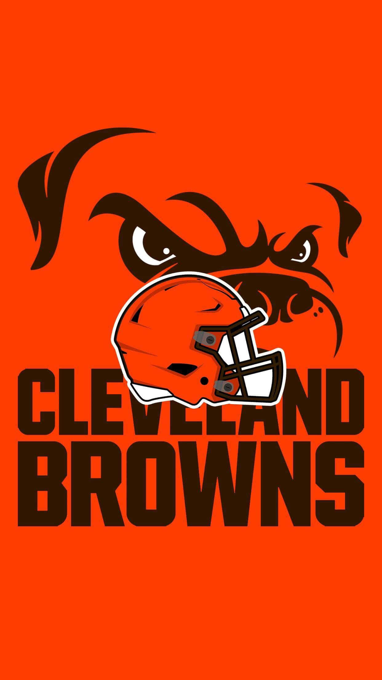 Cleveland Browns, mascot, brown bulldog, Full HD Phone Wallpaper