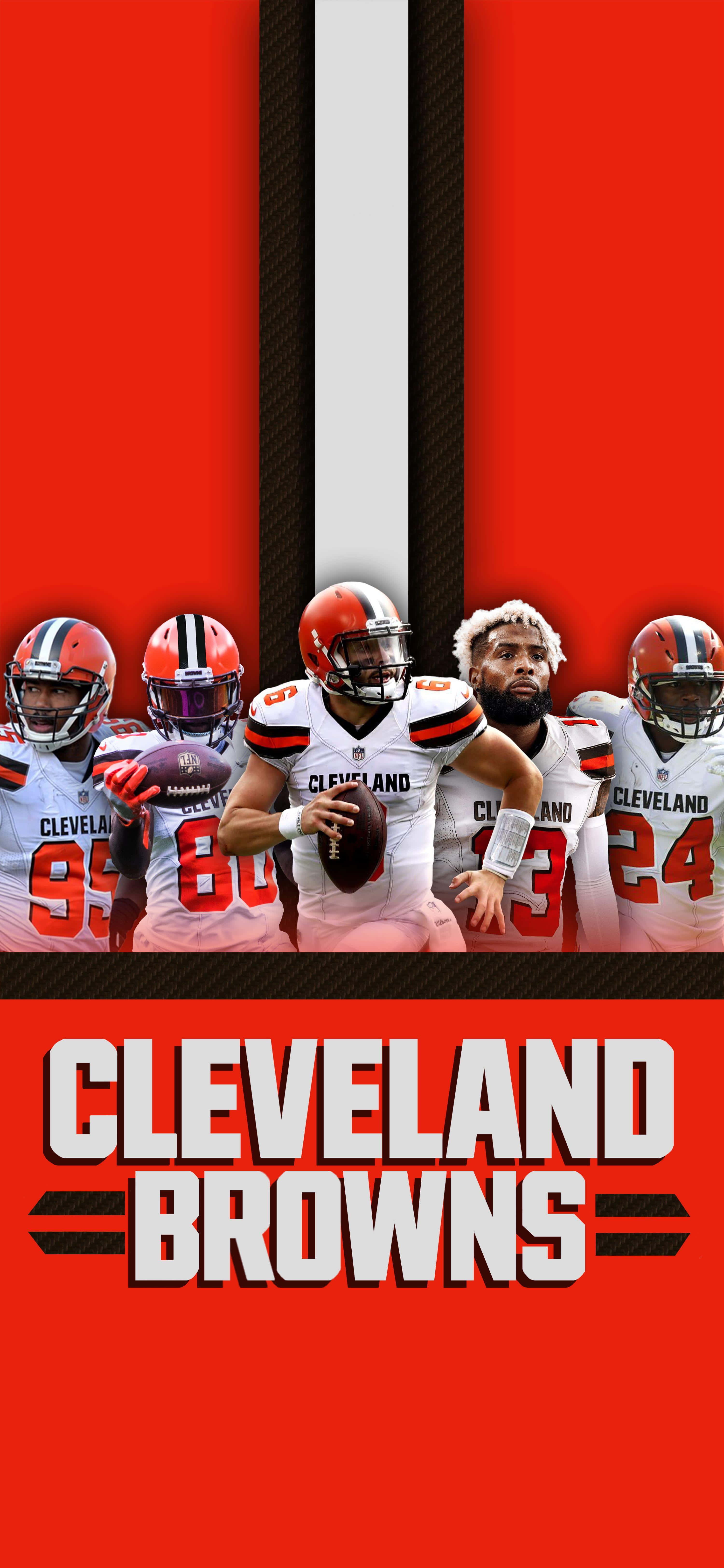 Cleveland Browns, white jerseys, orange helmets, 5K Phone Wallpaper