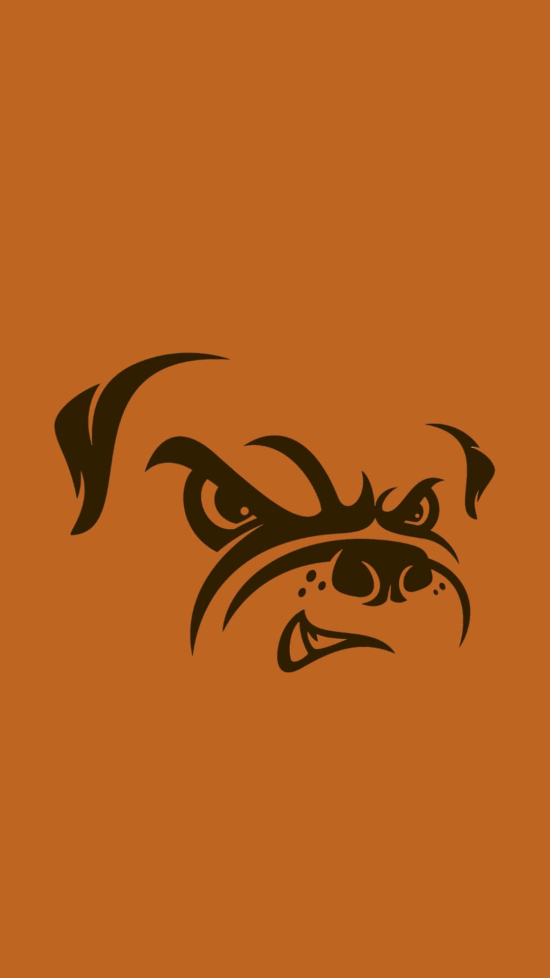 Cleveland Browns, mascot, black bulldog, Full HD Phone Wallpaper