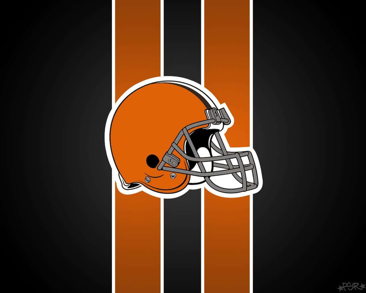 Cleveland Browns Logo, orange football helmet, silver facemask, HD Desktop Wallpaper