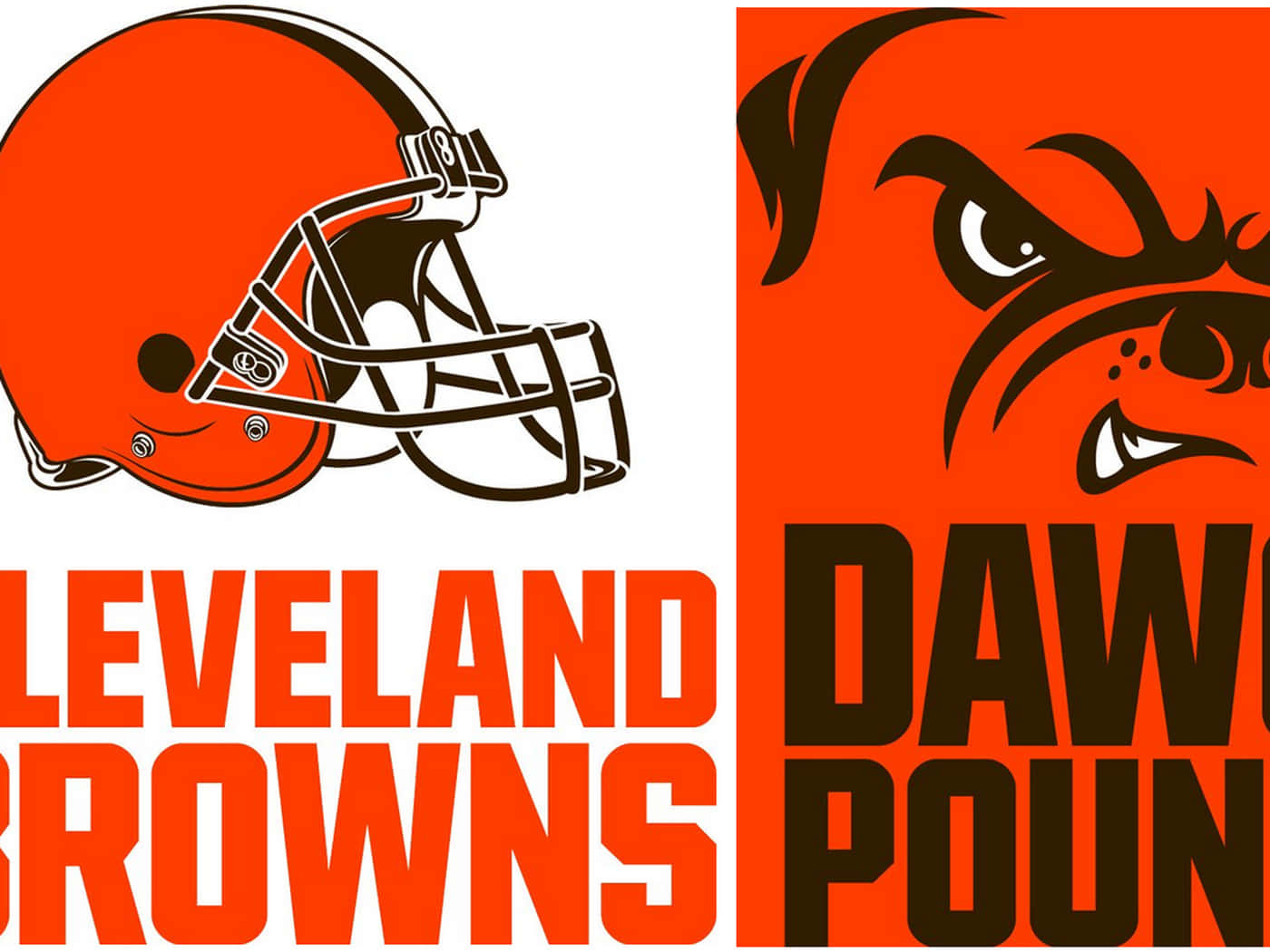 Cleveland Browns Logo, orange, brown, HD Desktop Wallpaper