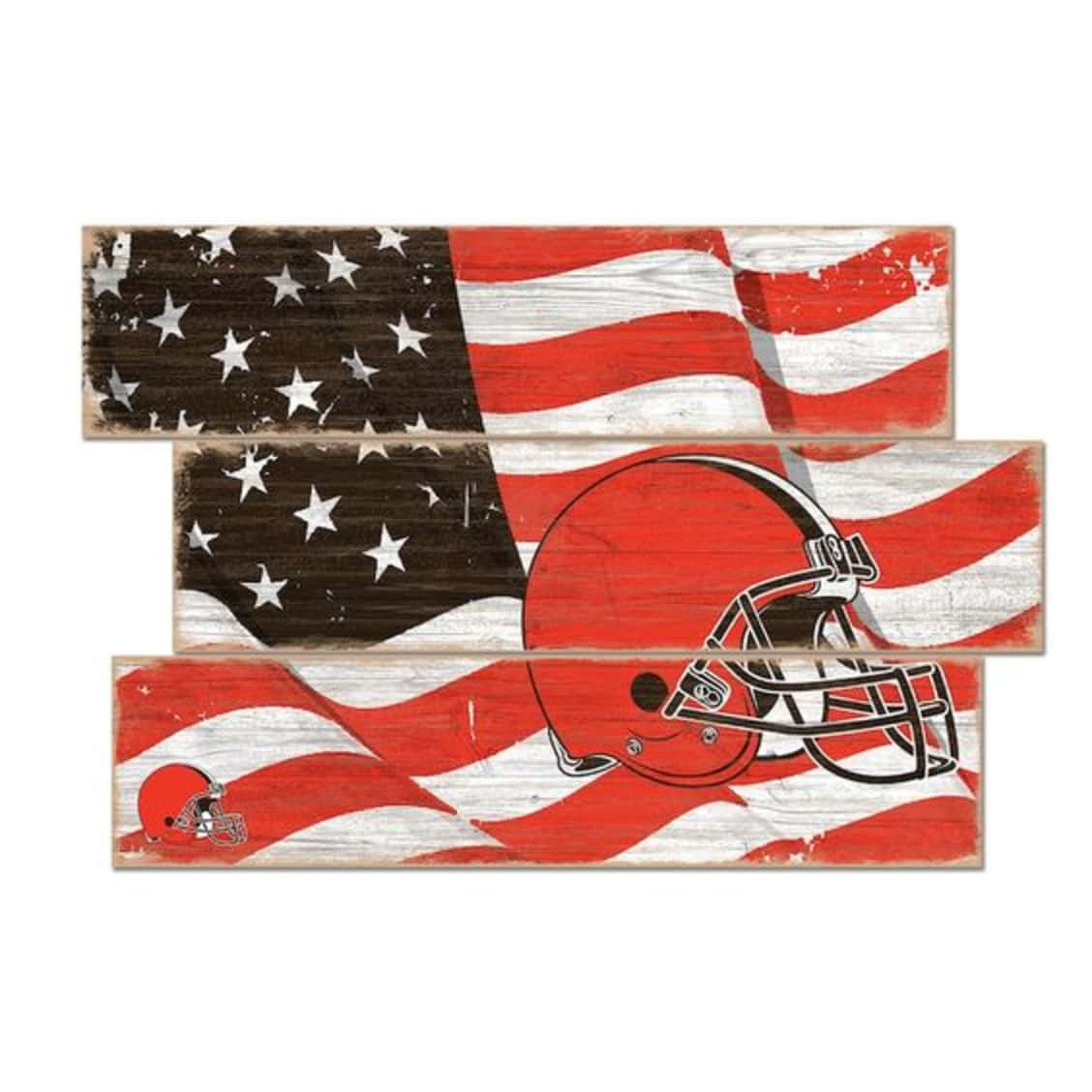 Cleveland Browns, football helmet, patriotic American flag, SD Desktop Wallpaper