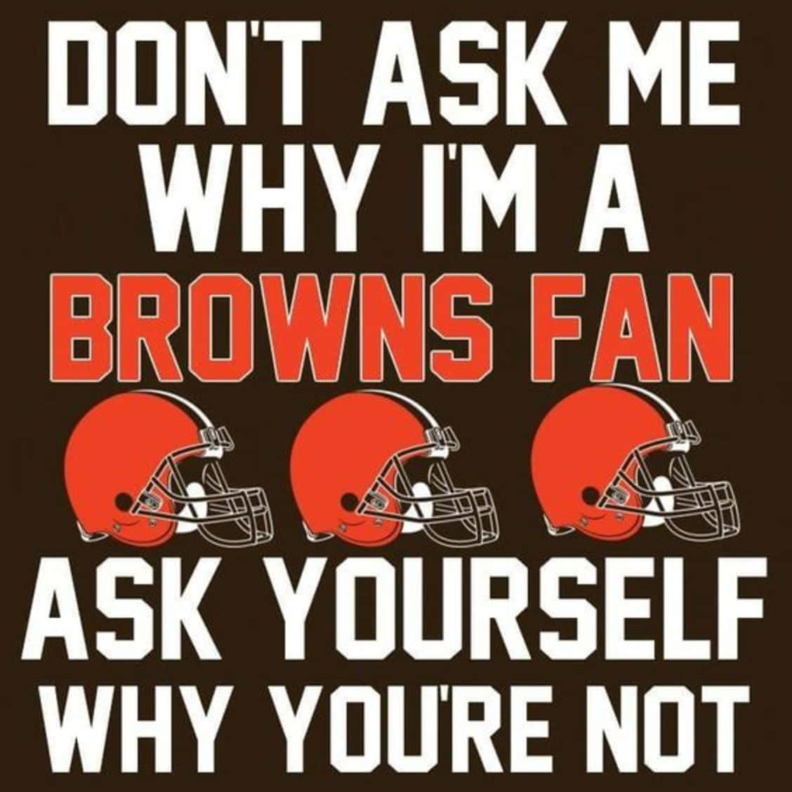 Cleveland Browns Logo, orange helmets, brown background, SD Desktop Wallpaper