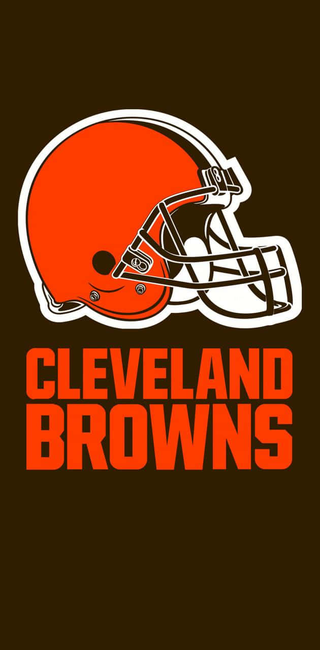 Cleveland Browns, orange, white outline, HD Phone Wallpaper