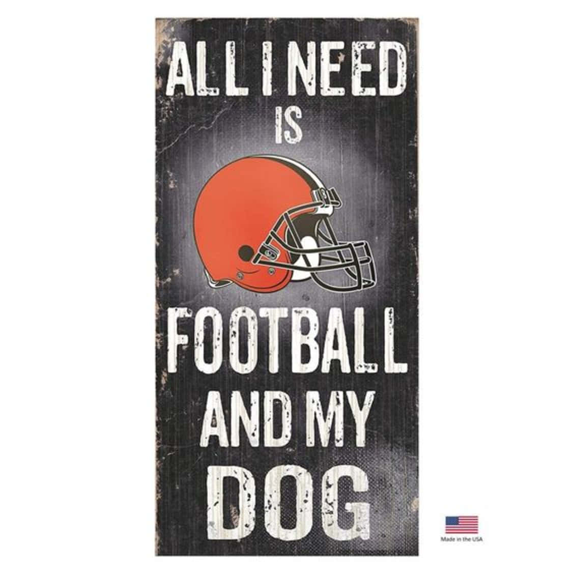 Cleveland Browns logo, orange football helmet, weathered black wooden sign, SD Desktop Wallpaper