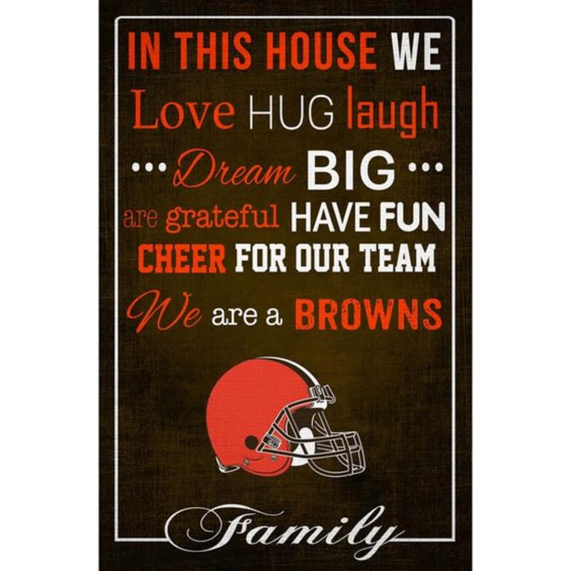 Cleveland Browns, helmet, rustic brown wall art poster, SD Desktop Wallpaper