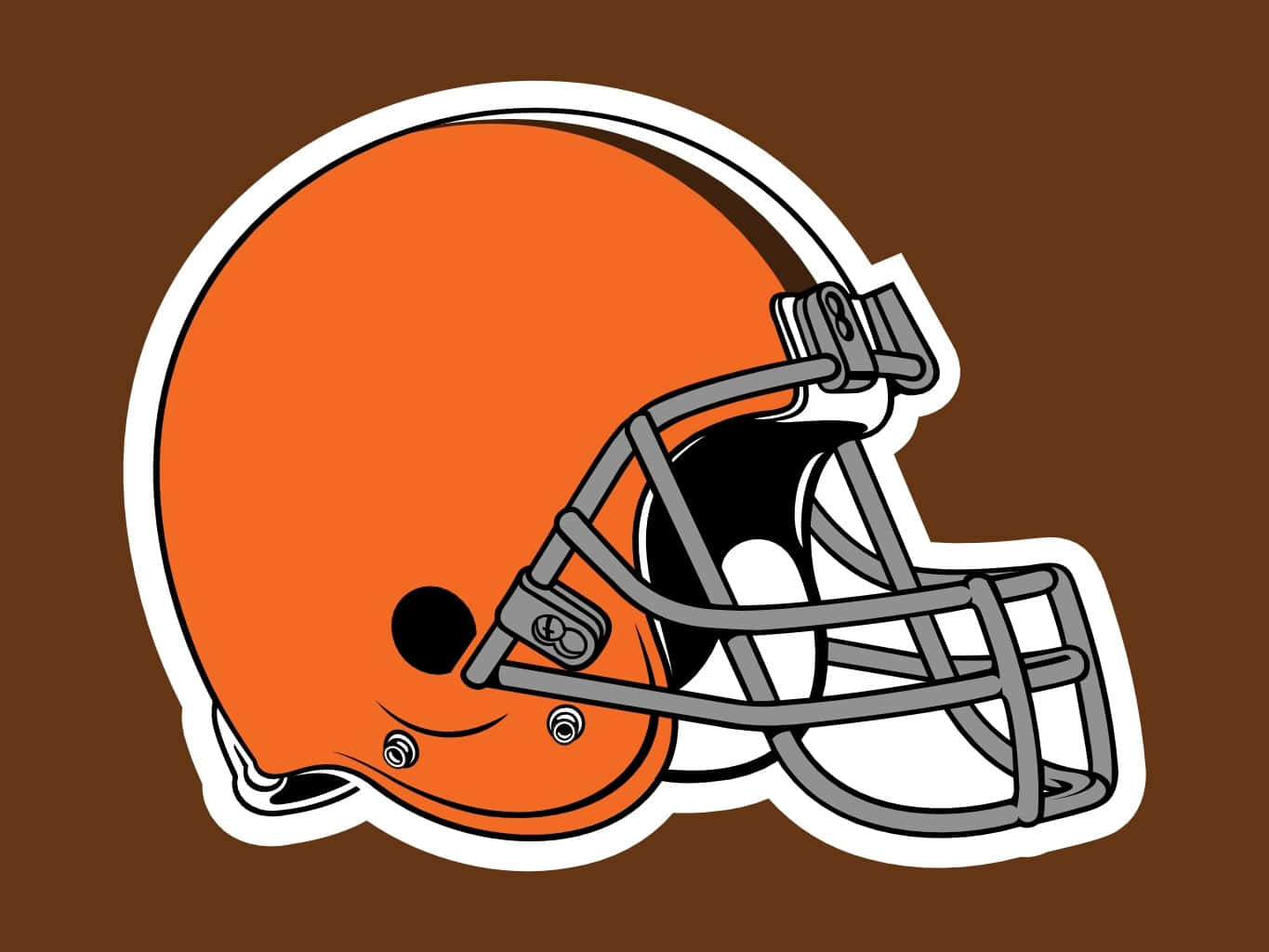 Cleveland Browns Logo, orange football helmet, gray facemask, HD Desktop Wallpaper