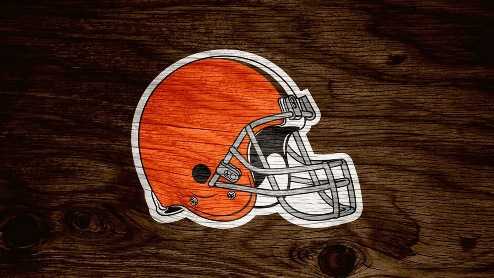 Cleveland Browns, vintage orange, silver faceguard, Full HD Desktop Wallpaper