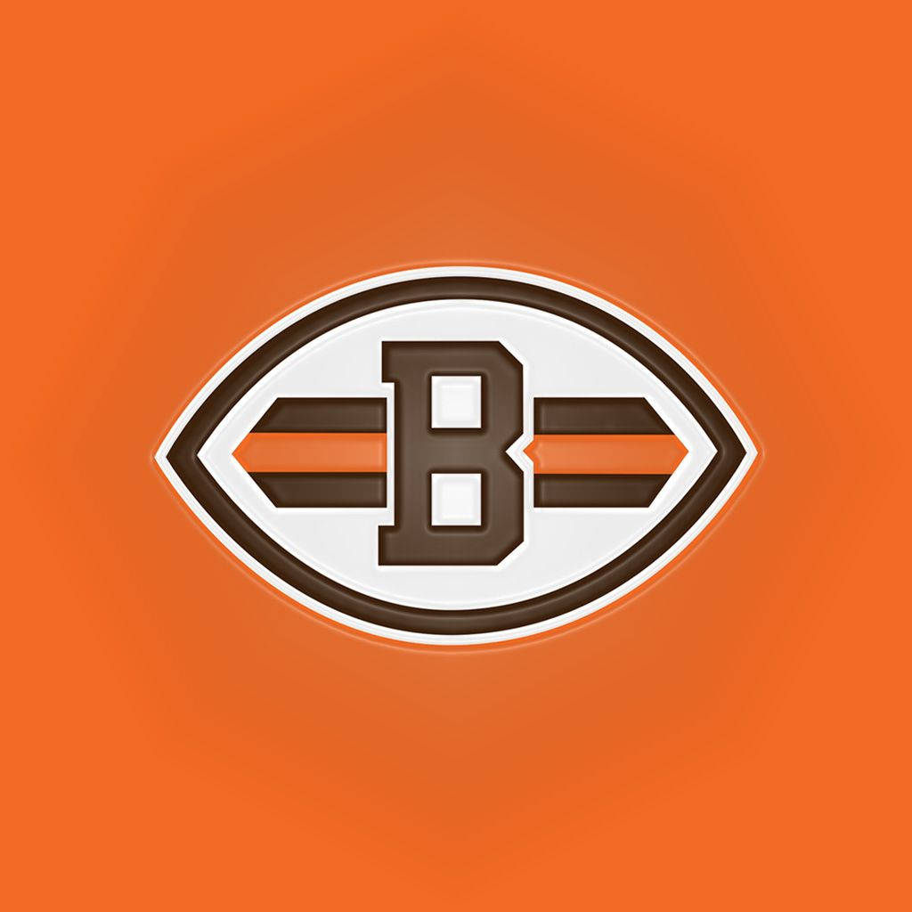 Cleveland Browns, team logo, brown and orange, SD Desktop Wallpaper