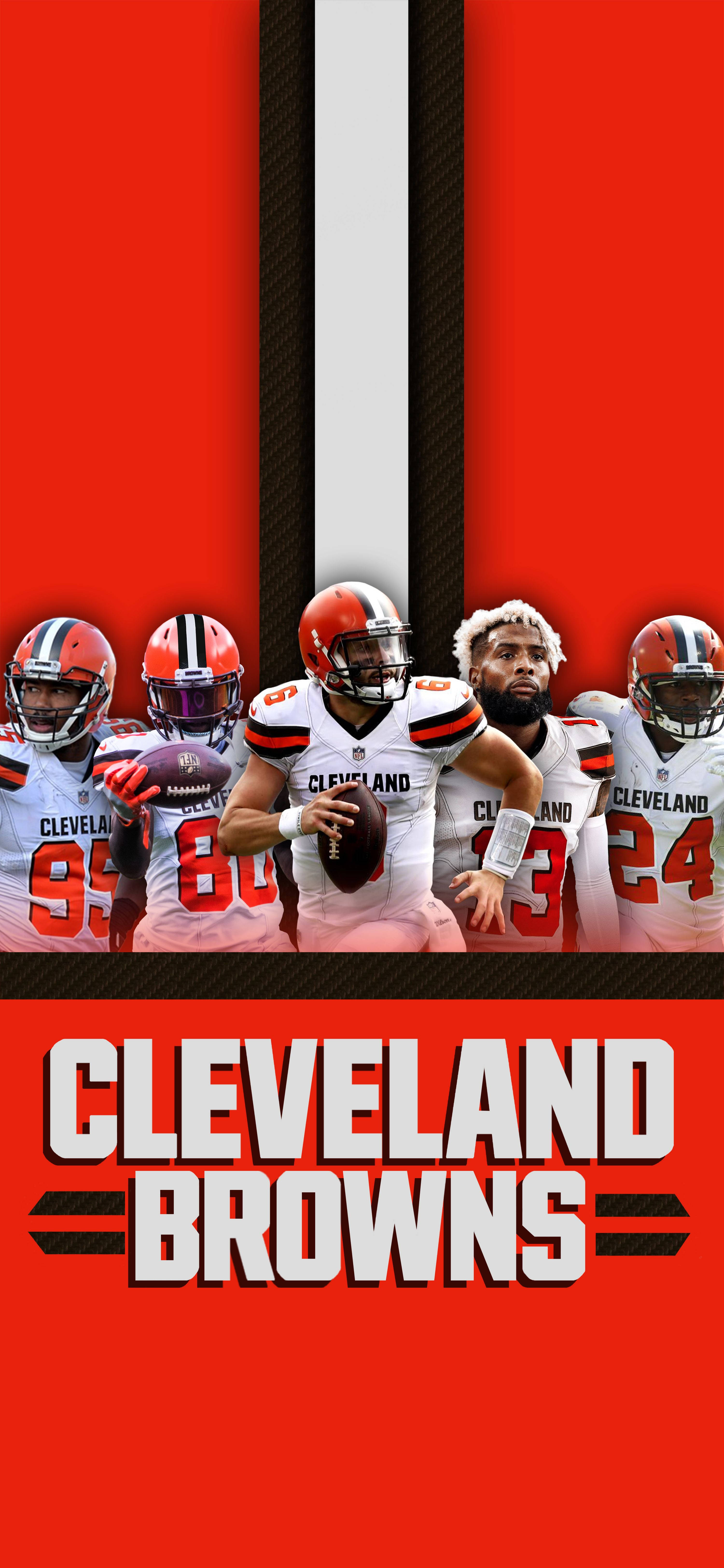 Cleveland Browns, white jerseys, orange helmets, 5K Phone Wallpaper
