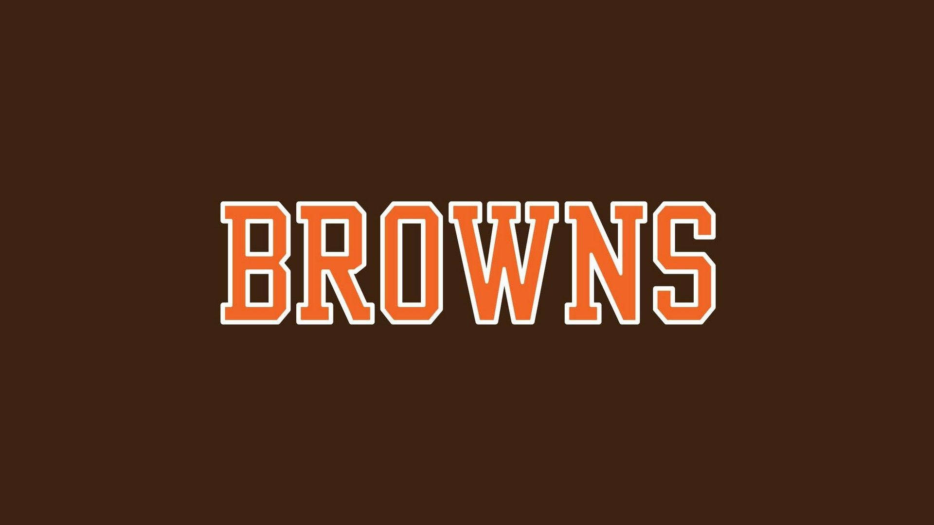 Cleveland Browns, orange, white outline, Full HD Desktop Wallpaper