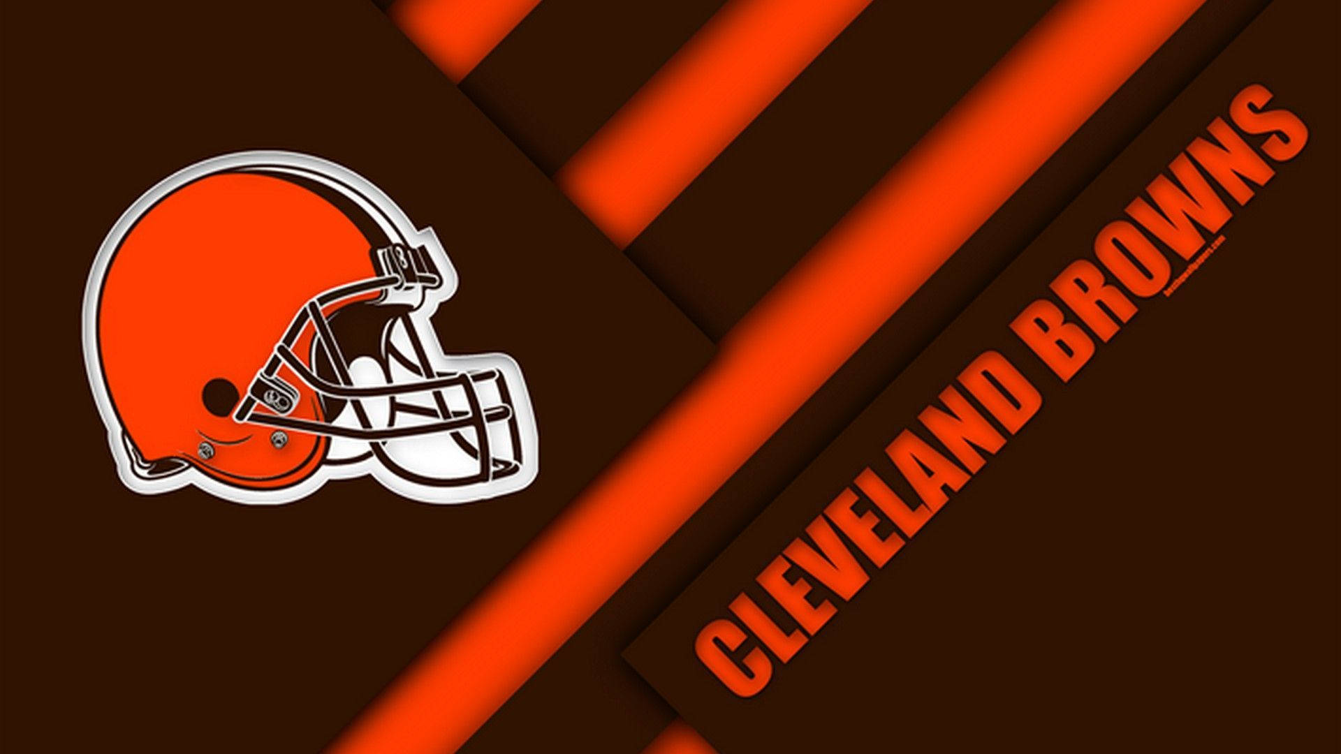 Cleveland Browns, football helmet, orange, Full HD Desktop Wallpaper