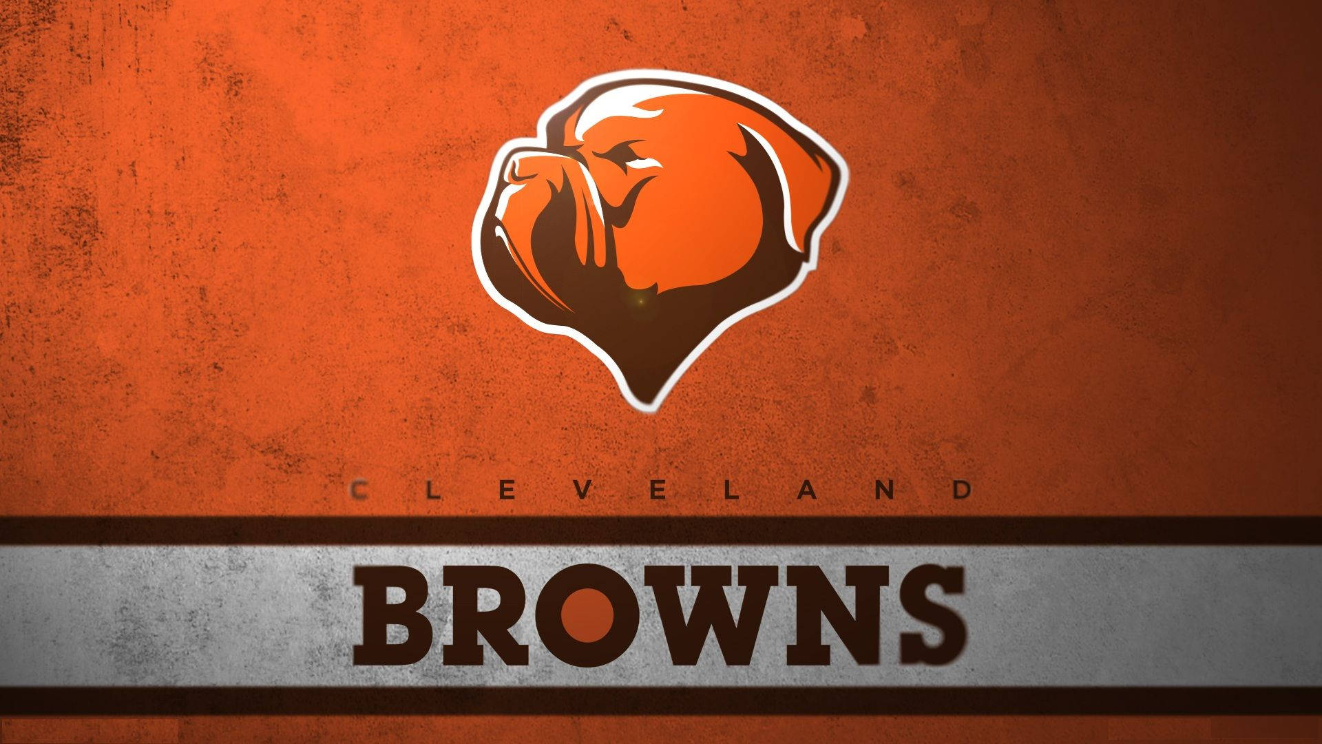 Cleveland Browns, dog mascot, stylized brown dog head, Full HD Desktop Wallpaper