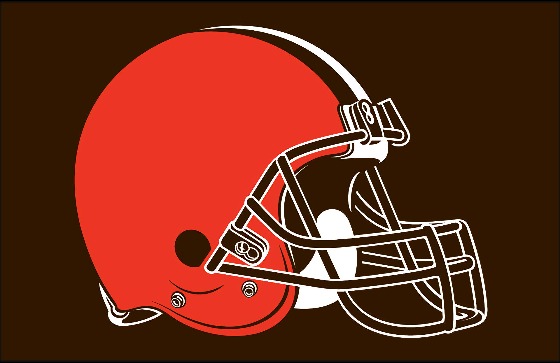 Cleveland Browns, official helmet logo, red football helmet, Full HD Desktop Wallpaper