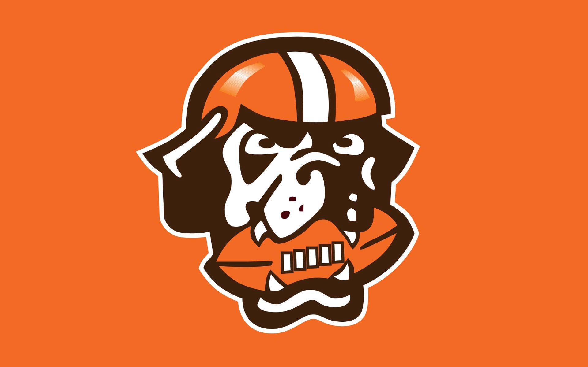Cleveland Browns, orange helmet, white stripes, Full HD Desktop Wallpaper