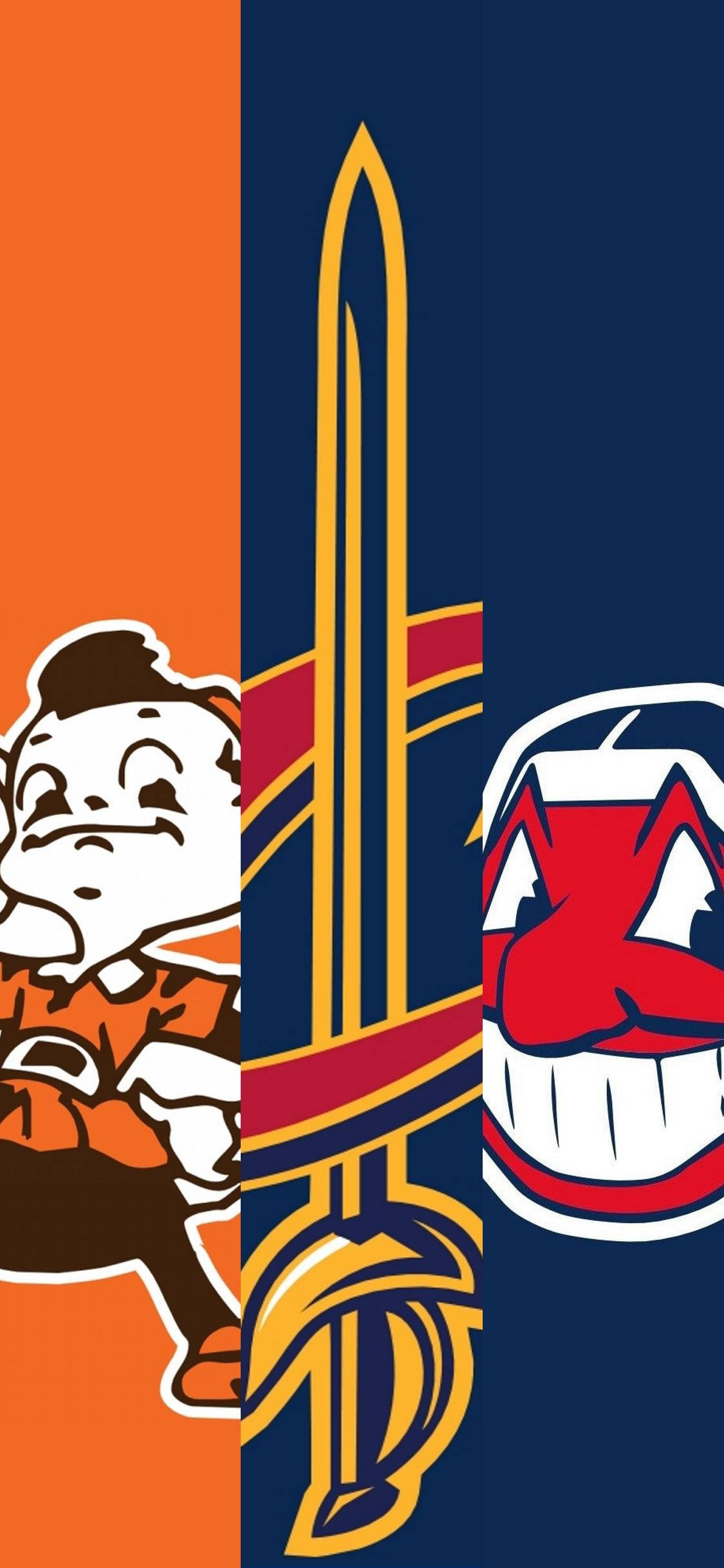Cleveland Browns, orange, red dragon head, Full HD Phone Wallpaper