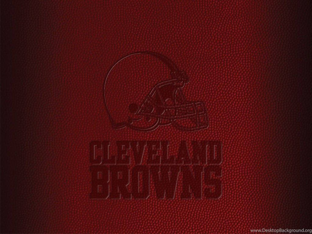 Cleveland Browns, red football leather, textured, SD Desktop Wallpaper