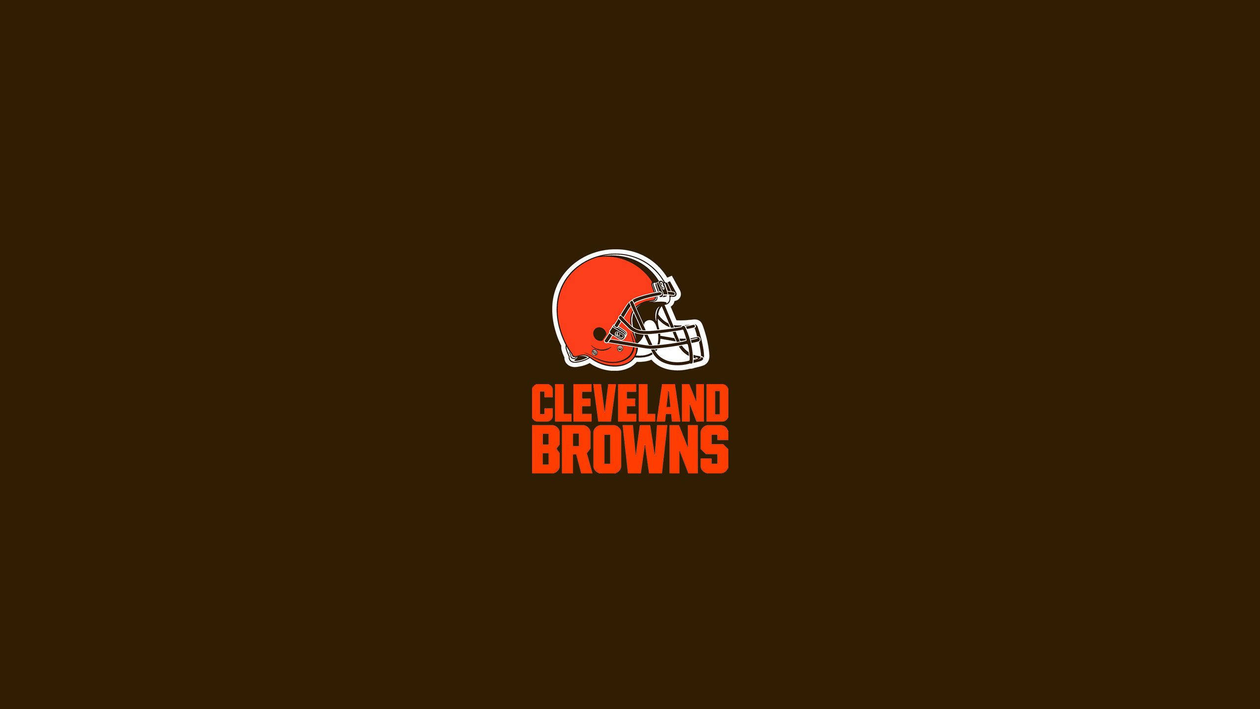 Cleveland Browns, brown background, bold orange text, 2K Desktop Wallpaper