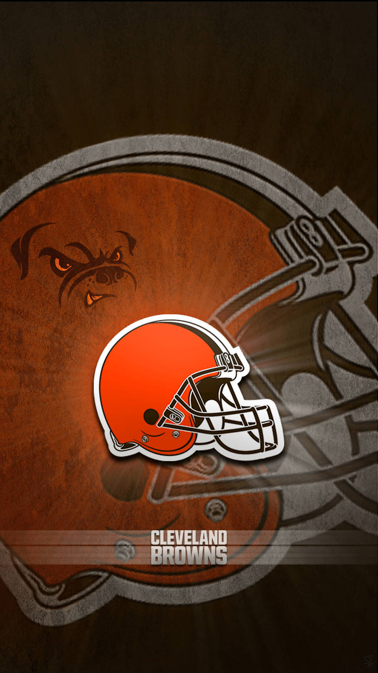 Cleveland Browns, football helmet sticker, faded brown helmet graphic, HD Phone Wallpaper