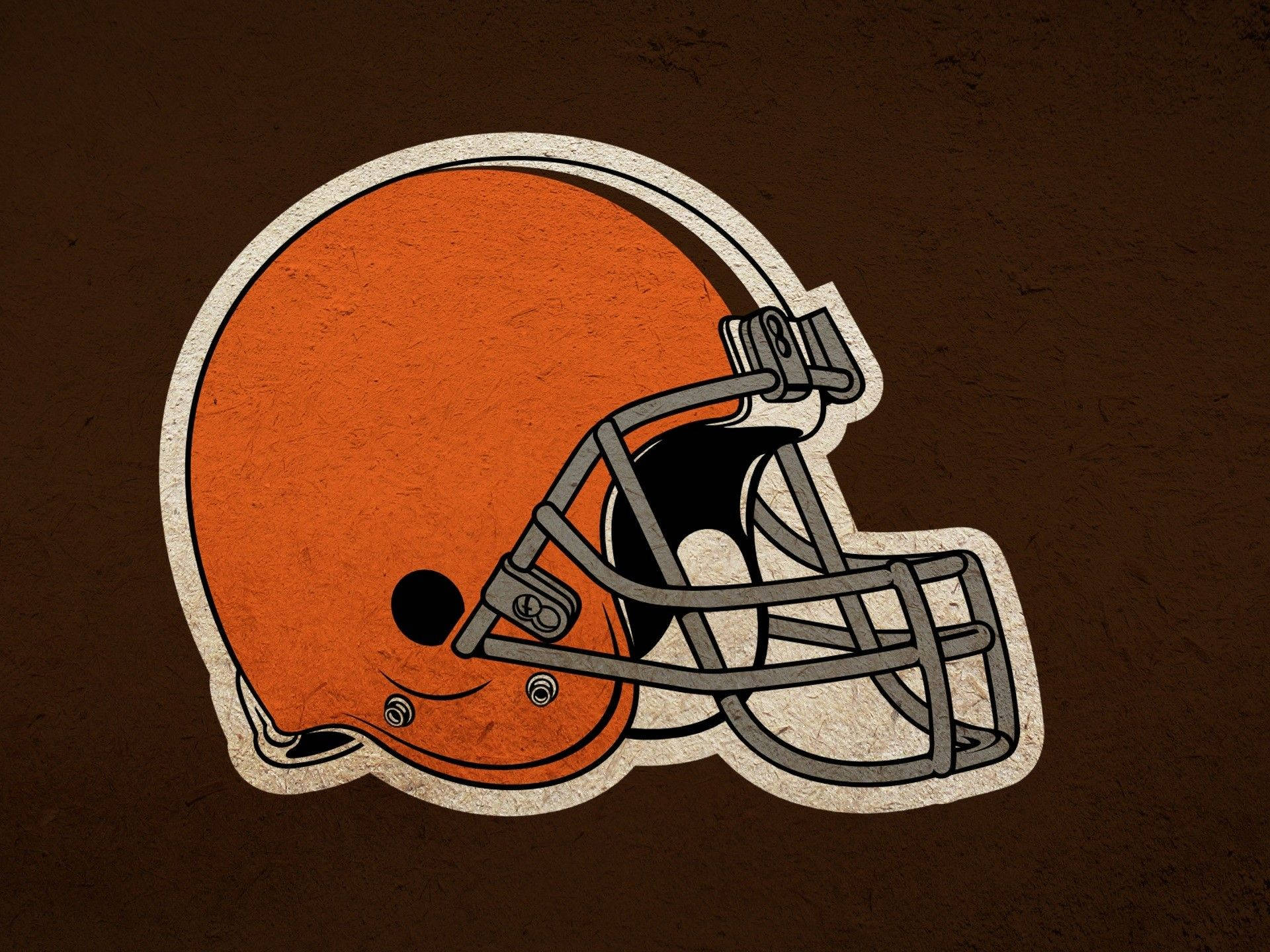 Cleveland Browns, vintage orange football helmet, gray face mask, Full HD Desktop Wallpaper