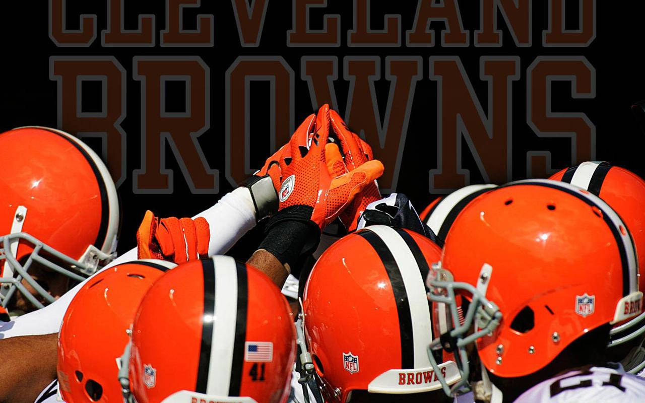 Cleveland Browns, orange helmets, gloved hands, HD Desktop Wallpaper