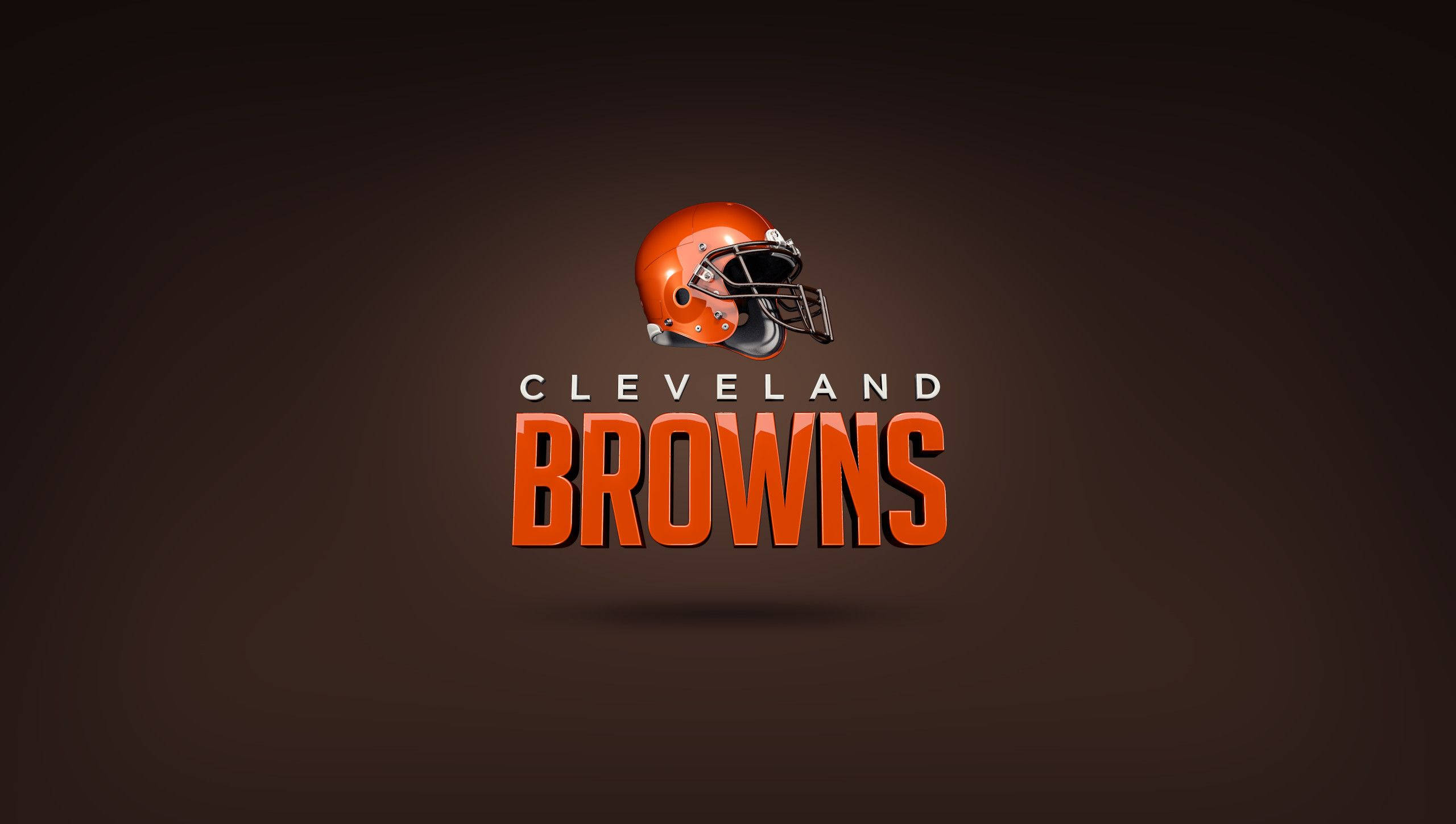 Cleveland Browns, football helmet logo, orange and brown, 2K Desktop Wallpaper