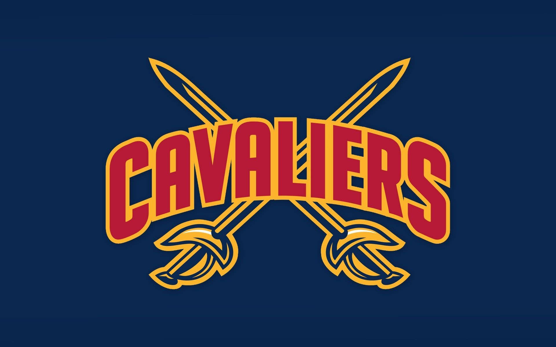 Cleveland Cavaliers, two yellow sword logo, red and gold, Full HD Desktop Wallpaper