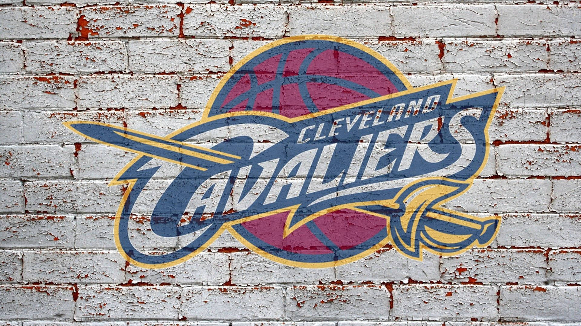 Cleveland Cavaliers, sword and ball logo, bold colors, Full HD Desktop Wallpaper