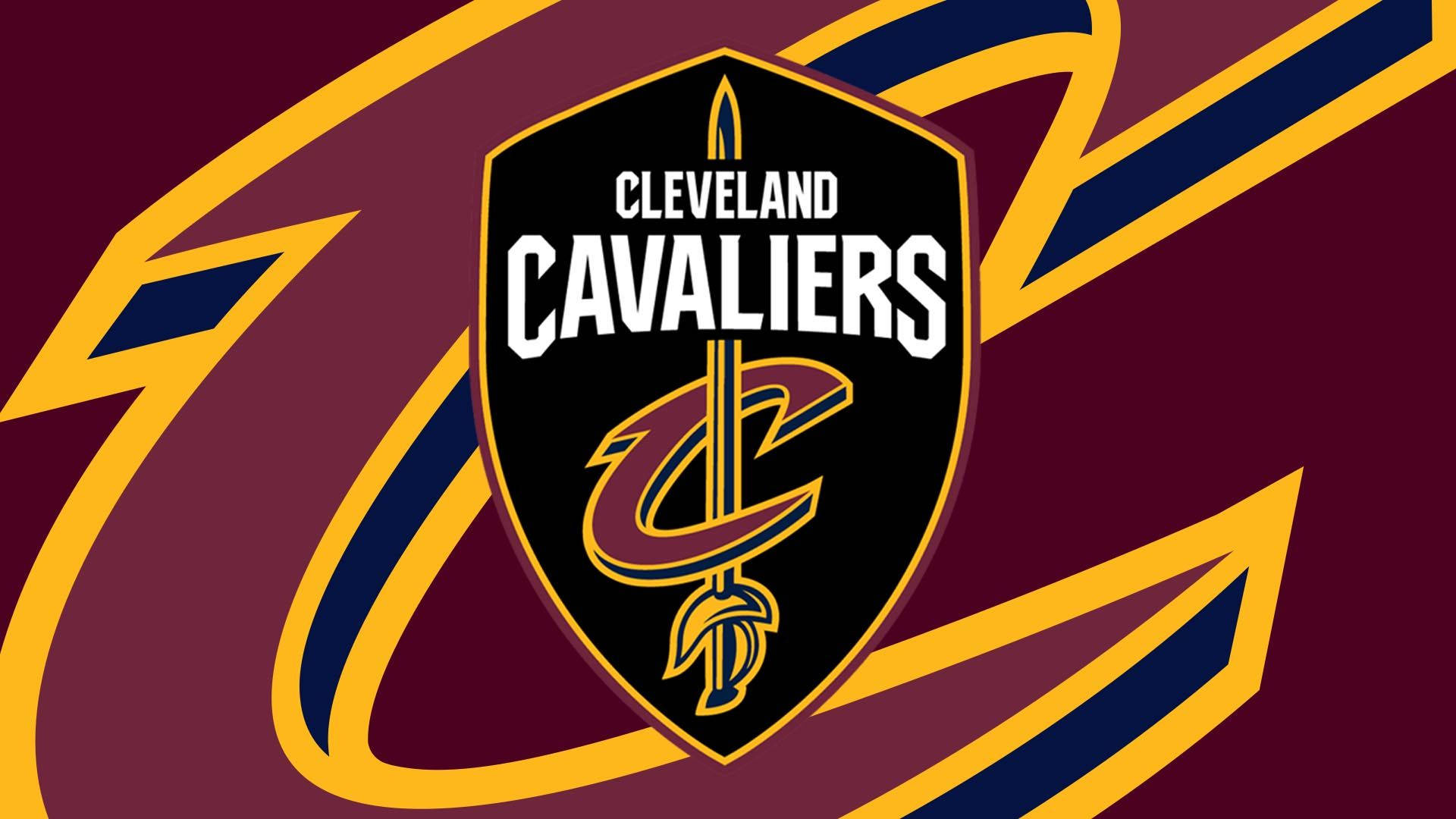 Cleveland Cavaliers, shield logo, maroon, Full HD Desktop Wallpaper