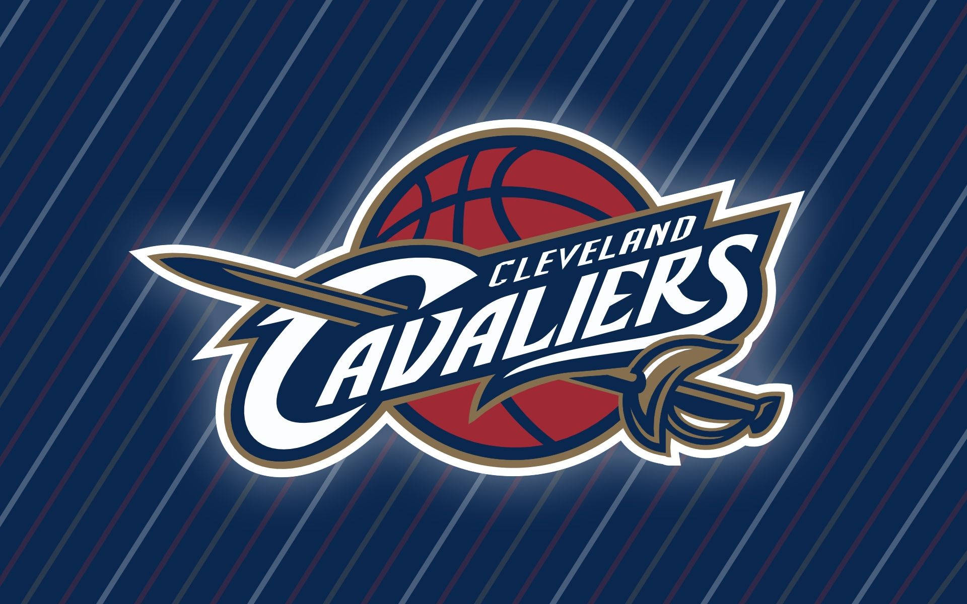 Cleveland Cavaliers, red basketball, sword, Full HD Desktop Wallpaper