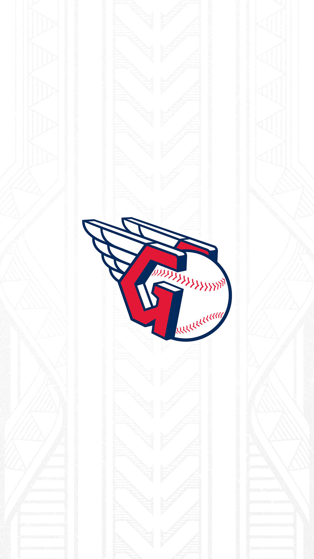 Cleveland Guardians, red stylized G with wings, baseball, Full HD Phone Wallpaper