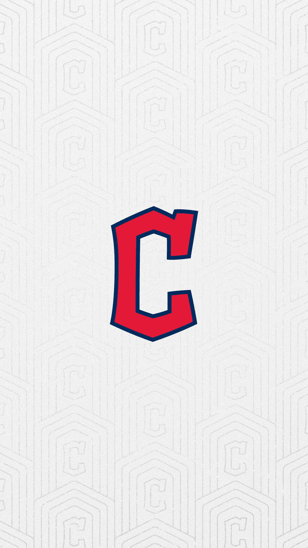 Cleveland Guardians, red letter C, navy outline, Full HD Phone Wallpaper
