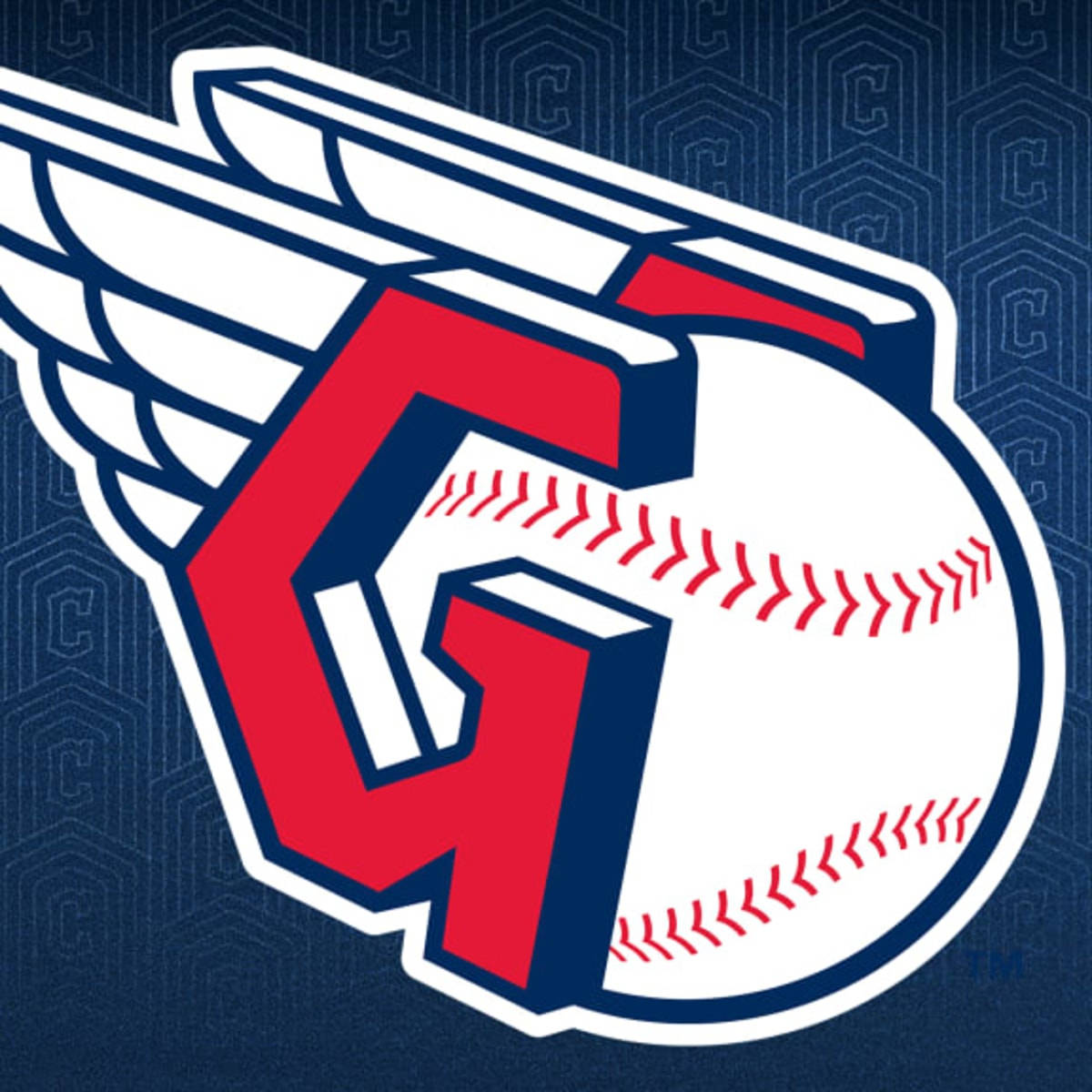 Cleveland Guardians, red winged G logo, baseball, SD Desktop Wallpaper