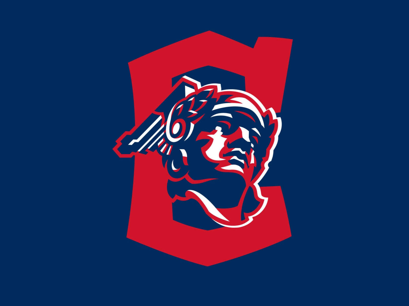 Cleveland Guardians, red, blue, HD Desktop Wallpaper