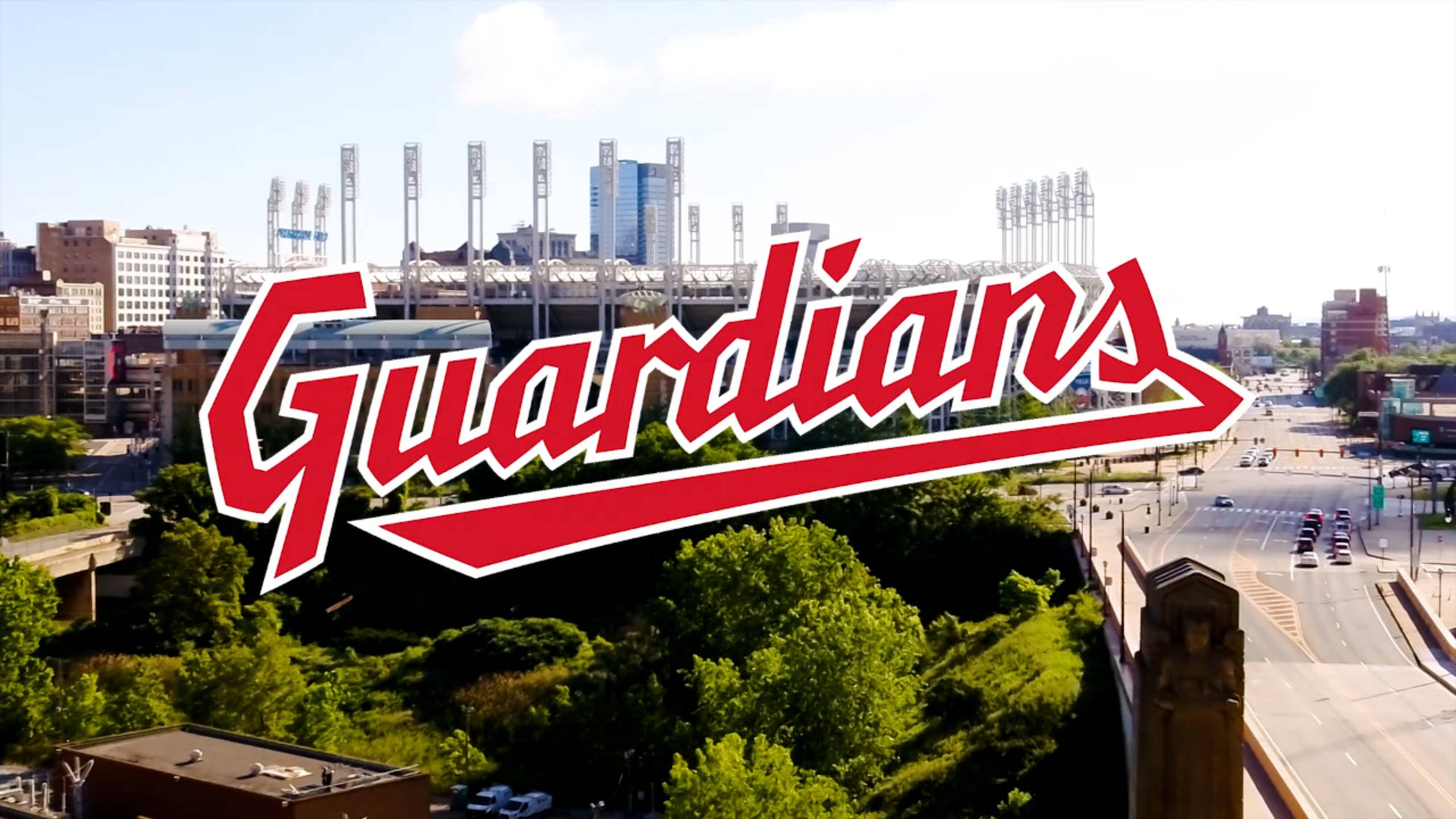 Cleveland Guardians, baseball stadium, Guardians logo, 2K Desktop Wallpaper