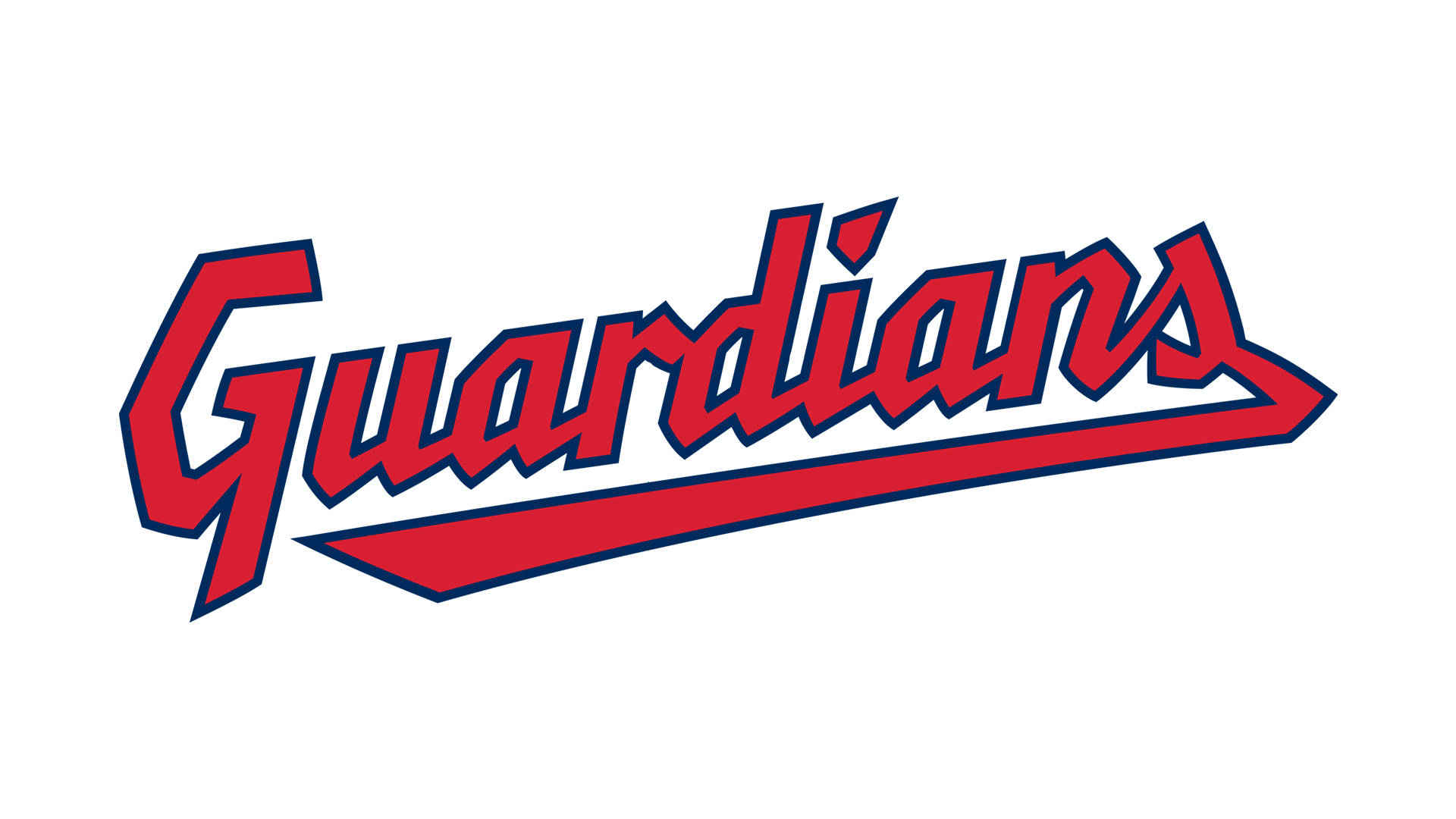 Cleveland Guardians, red, blue, Full HD Desktop Wallpaper