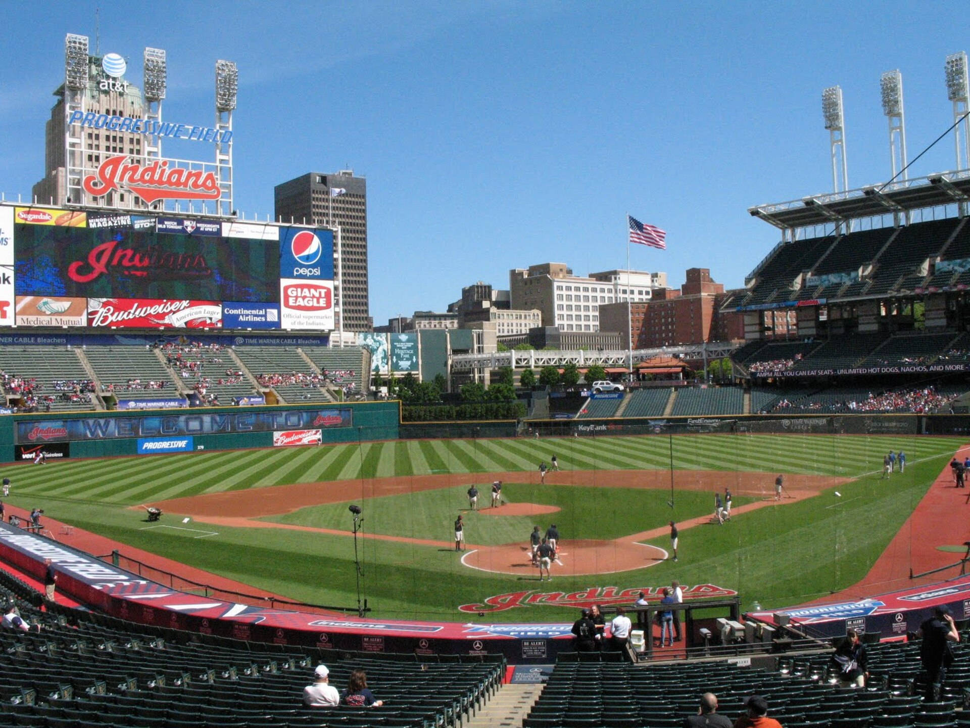 Cleveland Indians, home field, baseball stadium, Full HD Desktop Wallpaper